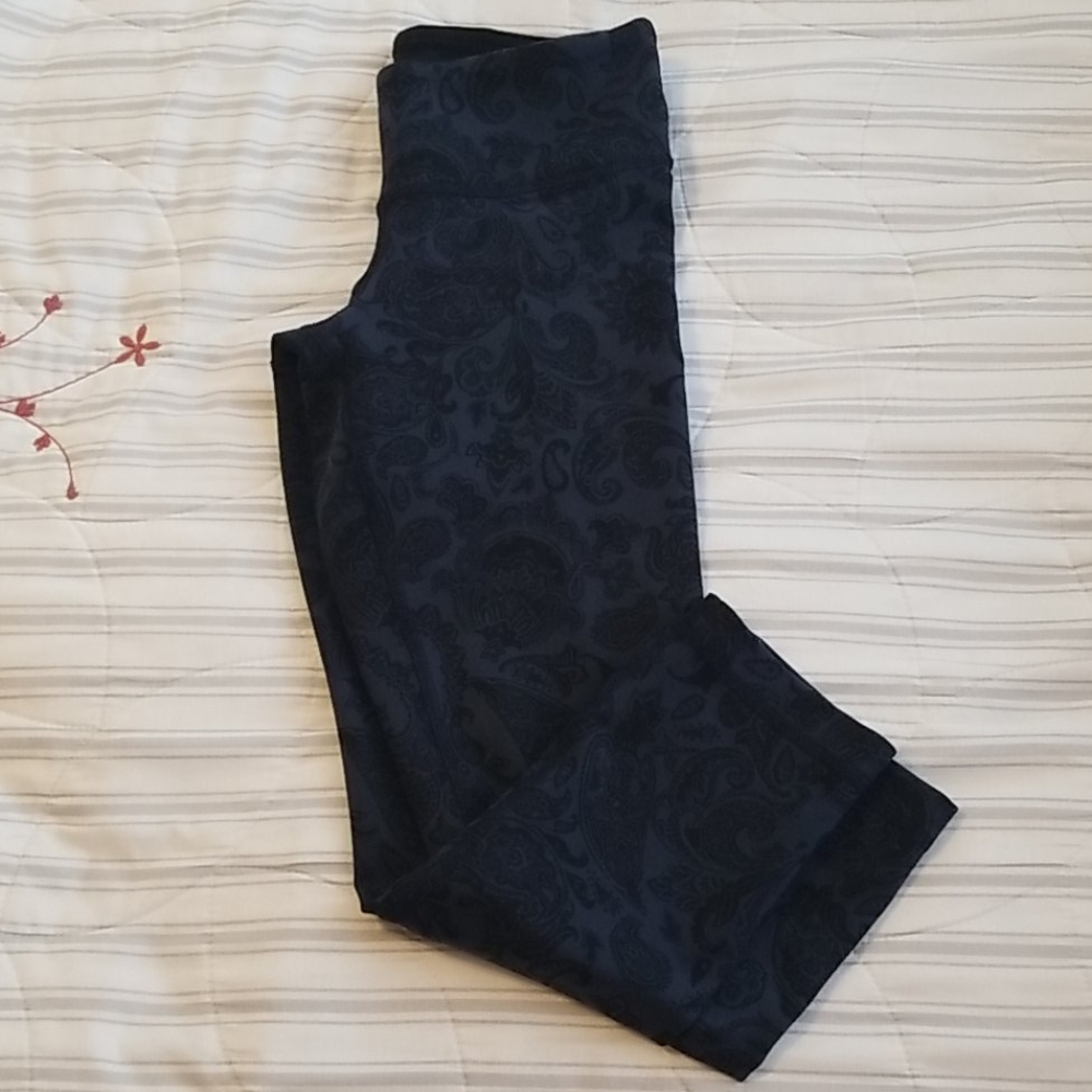 Lululemon Wunder Under Crop Inkwell Paisley